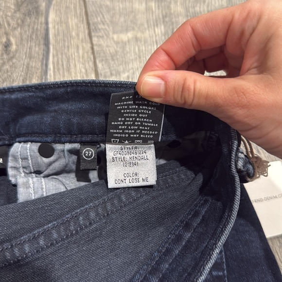 NEW • GRLFRND • Kendall Super High Rise Skinny Don’t Lose Me Dark Blue 27 - Picture 6 of 6